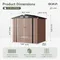 6.2x4 FT Shed Outdoor Storage Shed Metal Garden Shed