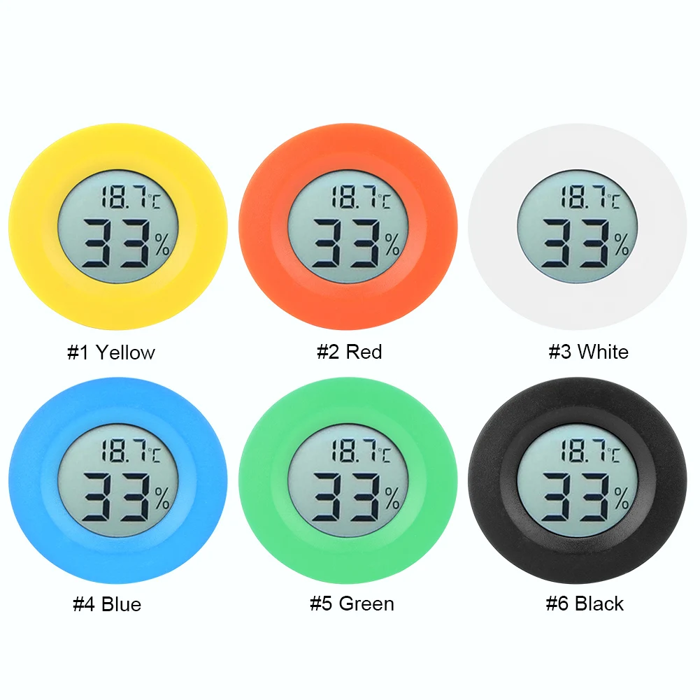 Mini termometro LCD digitale incorporato circolare igrometro misuratore di temperatura di umidità termometro digitale interno igrometro
