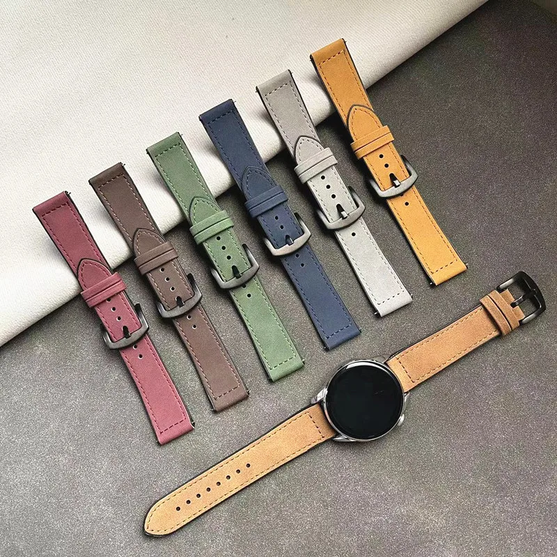 Das Crazy Horse-Muster-TPU-Silikon-Lederarmband eignet sich für Huawei- und Samsung-Herren-Damenuhren mit einer Reichweite von 20 mm bis 22 mm Image