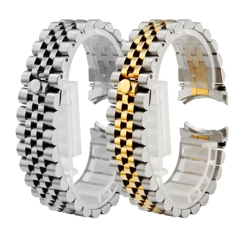 Edelstahlarmband-Zubehör, männliches Armband für Rolex Log Series, 17 mm, 20 mm Band, Handgelenk-Armband, Versicherung, Faltschließe Image