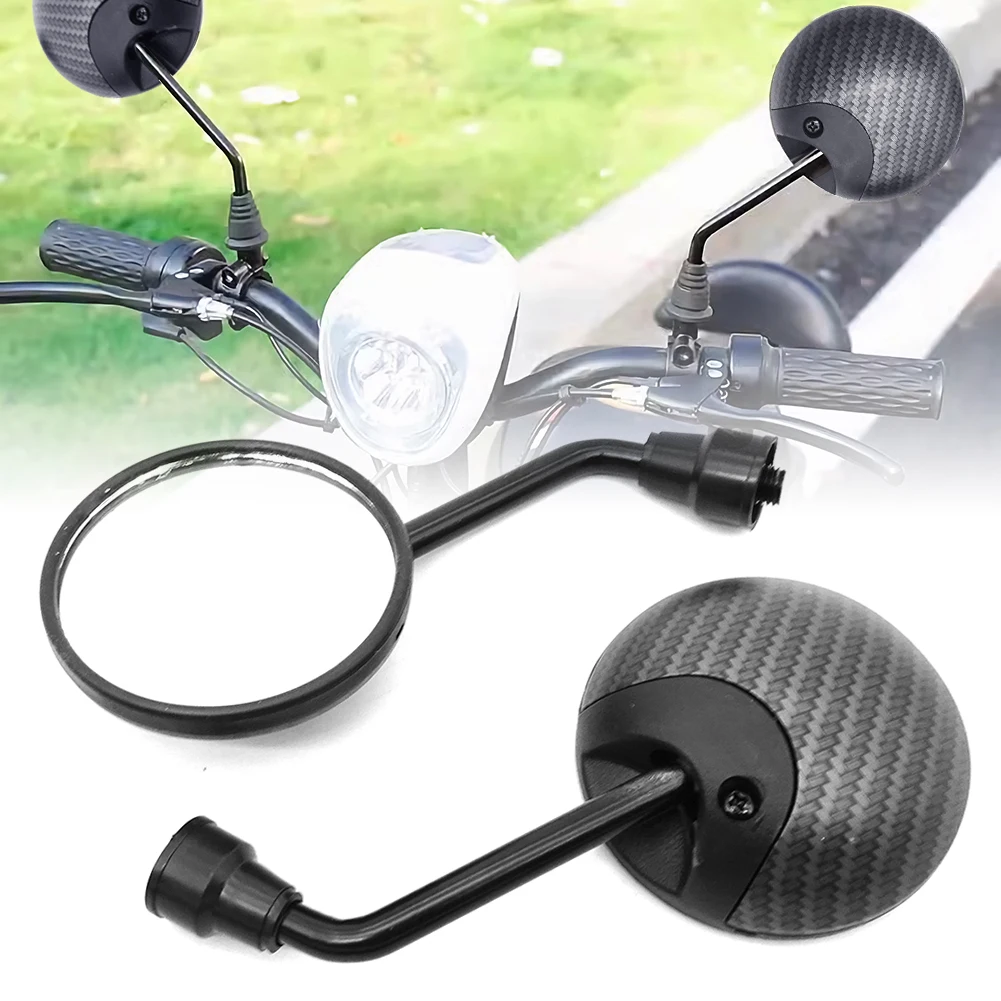 1 paar Universal Motorrad Abgerundete Seite Rückspiegel Motorrad E-bike Roller 10mm Rückspiegel Image