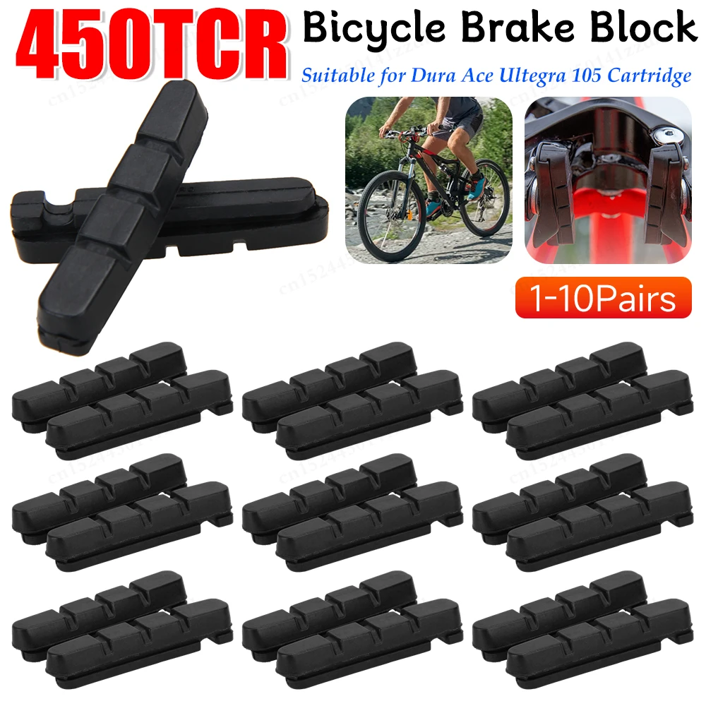 1–10 Paar Rennrad-Bremsbeläge, Schuhe für Legierungsfelgen, Dura Ace Ultegra 105 Fahrrad-V-Bremsschuhe, langlebige Fahrradbremswerkzeuge