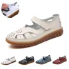 Sommer Frauen Atmungsaktive Leder Sandalen Damen Bequeme Wohnungen Walking Hausschuhe Bedeckte Zehe Strand Schuhe Weibliche Casual Schuhe