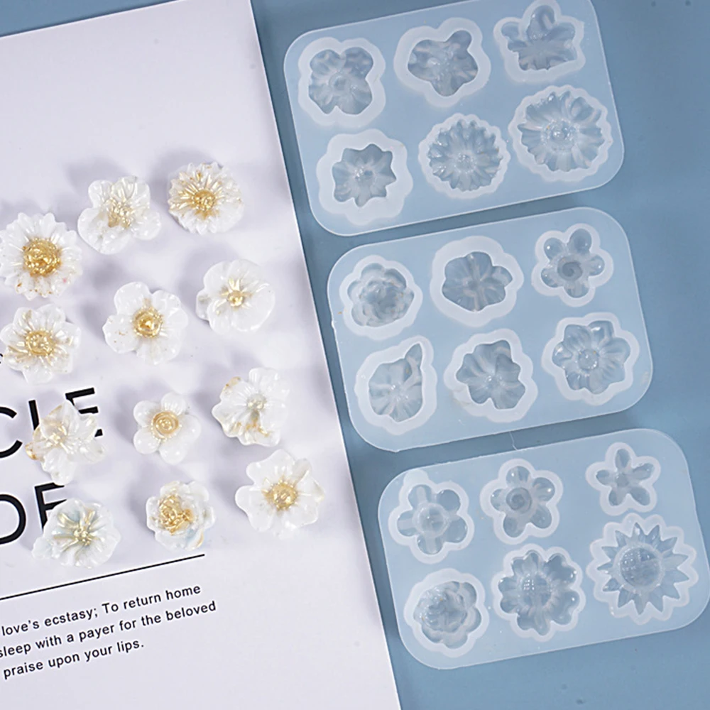 DIY Kristall UV Epoxy Form Harz Kleine Blume Dekorative Ganze Bord Multi-spezifikation Gänseblümchen Silikon Form Image