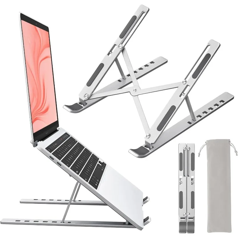 Faltbarer Laptop-Ständer – verstellbarer, ergonomischer Computerhalter mit Belüftungsdesign, für Notebook-Tablet-PC, Heimbüro-Einsatz Image