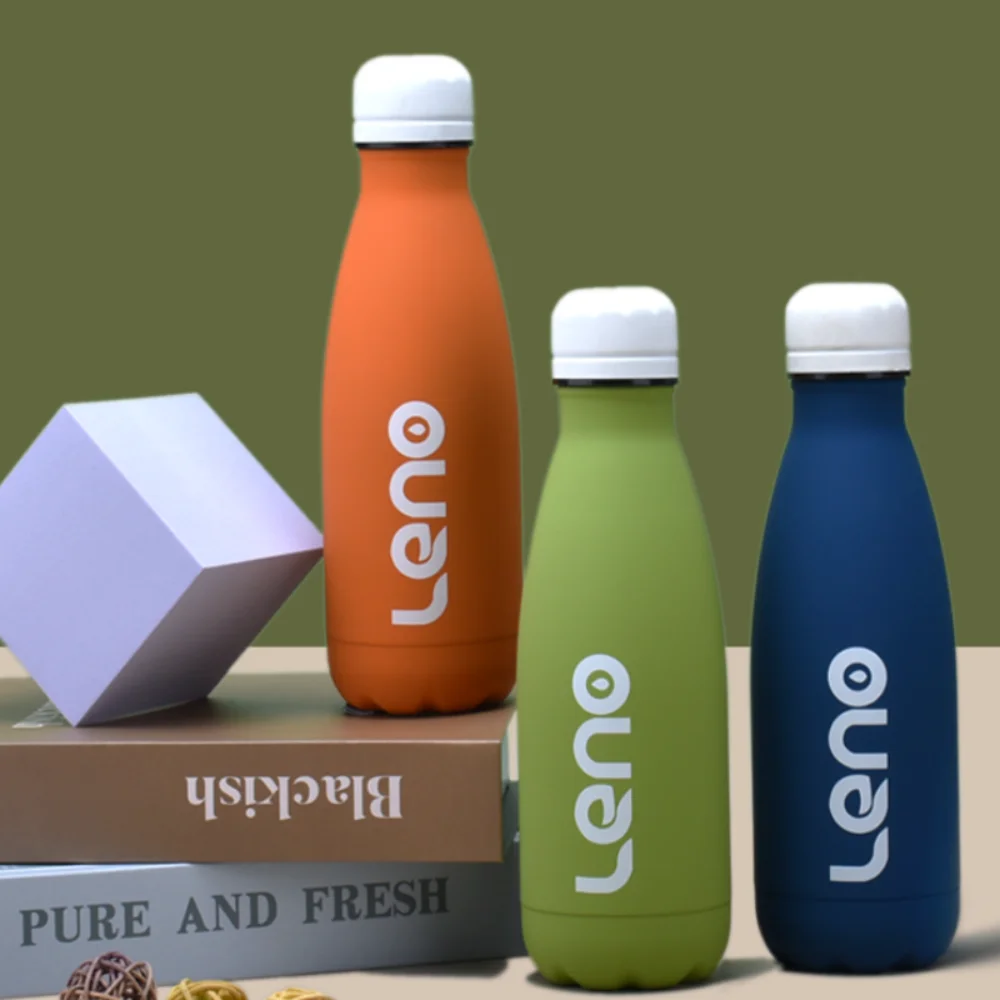 350 ml doppelschichtiger isolierter Edelstahlbecher, Cola-Flasche mit großem Fassungsvermögen, L-Krug mit Deckel, tragbarer Sport-Wasserbecher Image