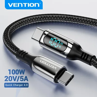 Vention 100 W USB C auf USB Typ C Kabel USB C PD Schnellladekabel Typ C Kabel für iPhone 16 15 Pro Max MacBook Samsung USB-C