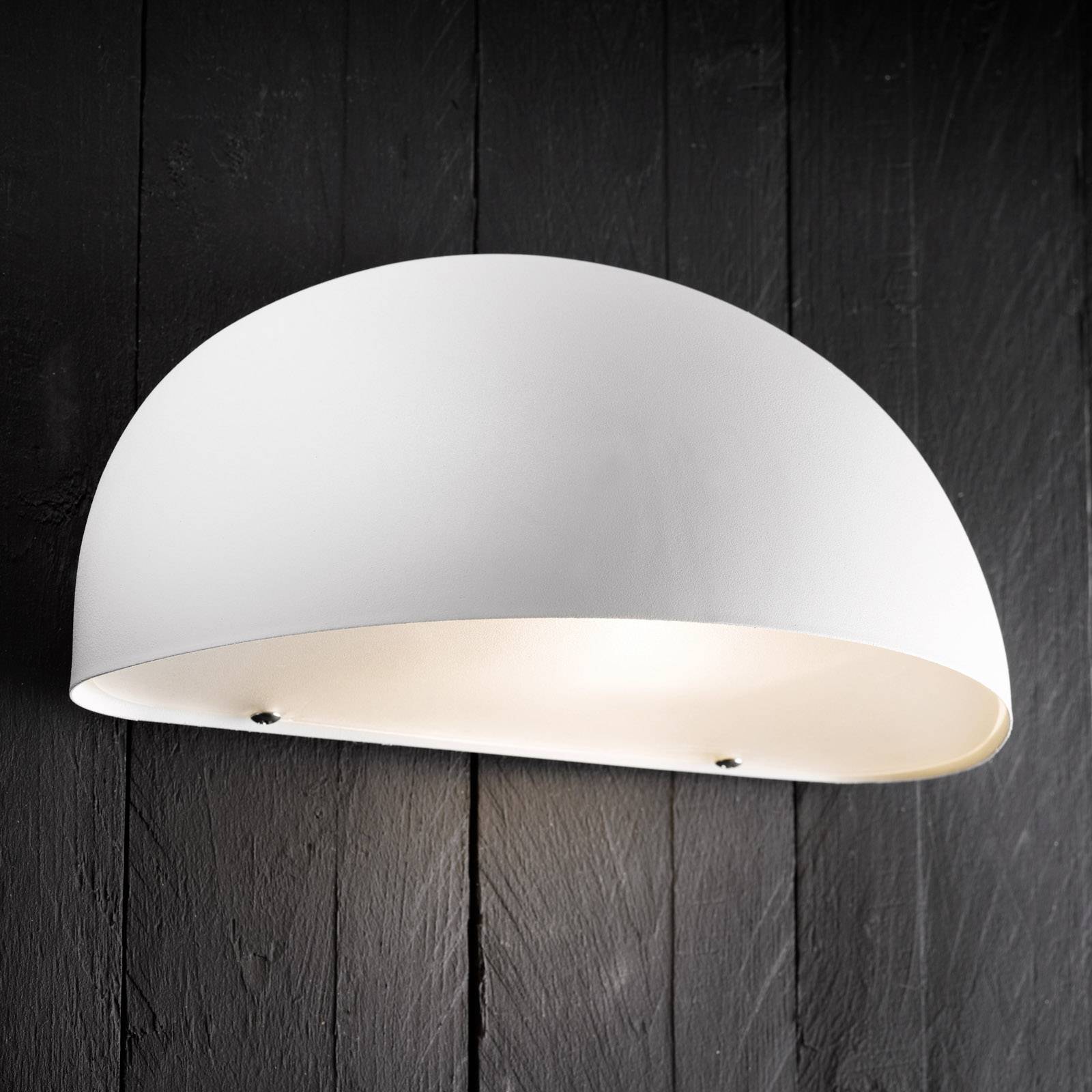Nordlux Outdoor Wall Light BERGEN, White / opal, metal, Modern, Outdoor Wall Light