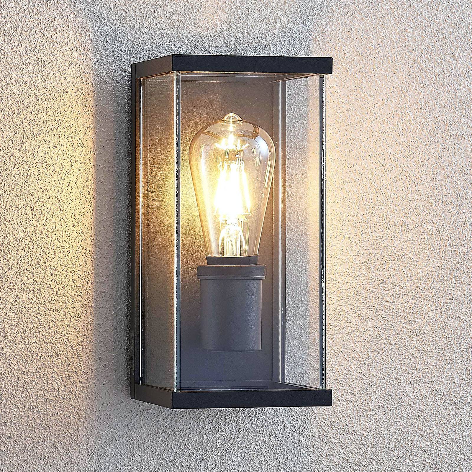 Outdoor Wall Light Susanne Lindby, dimmable, Black, Aluminium, Modern, Outdoor Wall Light