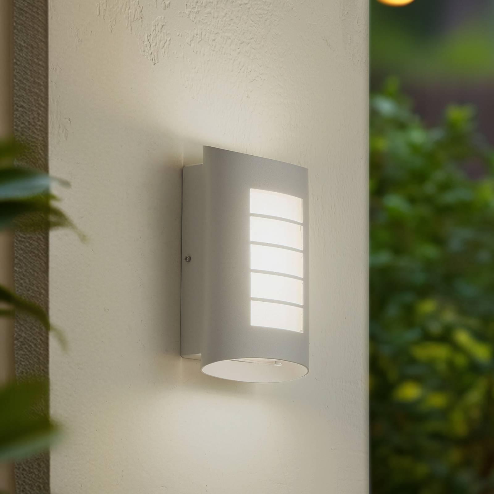 Outdoor Wall Light Ismael Lindby, White / opal, Aluminium, Modern, Outdoor Wall Light