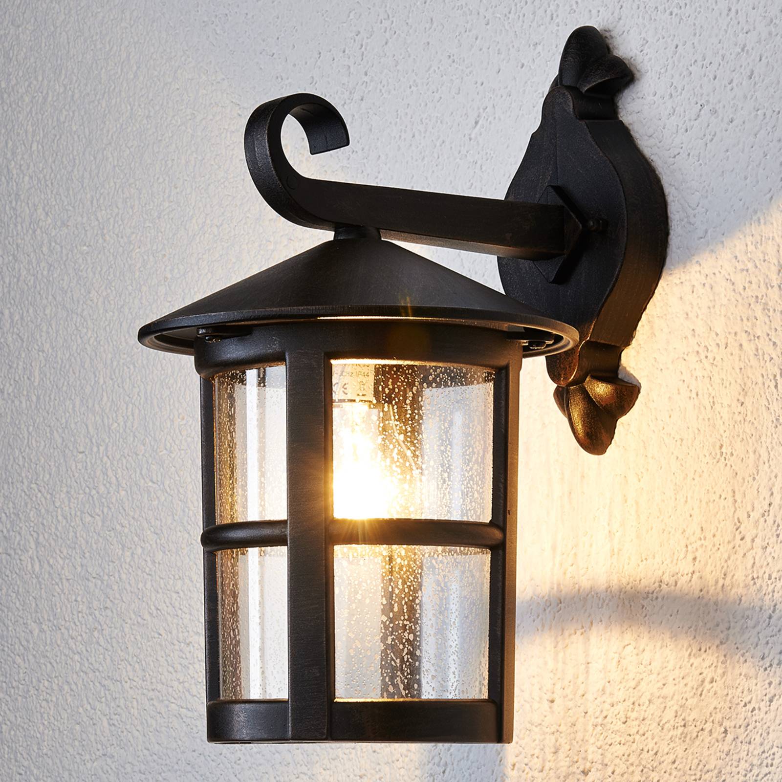 Outdoor Wall Light FLORENTINE Lindby, dimmable, Clear / transparent, Aluminium, Modern, Outdoor Wall Light