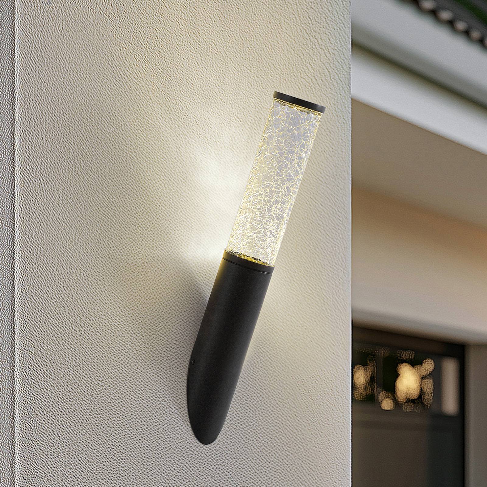 Outdoor Wall Light Gavros Lindby, dimmable, Black, Aluminium, Modern, Outdoor Wall Light
