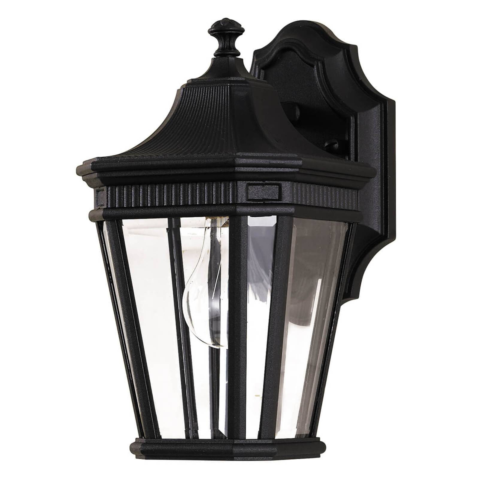 FEISS Outdoor Wall Light Cotswold Lane, Black, Aluminium, Antique, Outdoor Wall Light