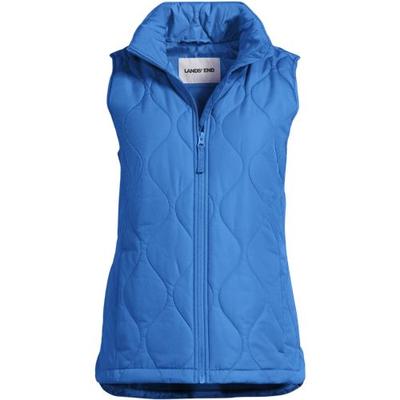 Women’s Insulated FeatherFree Onion Quilted Gilet, Women, size: 24-26, plus, Blue, Polyester, by Lands' End