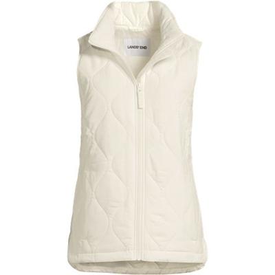 Women’s Insulated FeatherFree Onion Quilted Gilet, Women, size: 28-30, plus, Ivory, Polyester, by Lands' End
