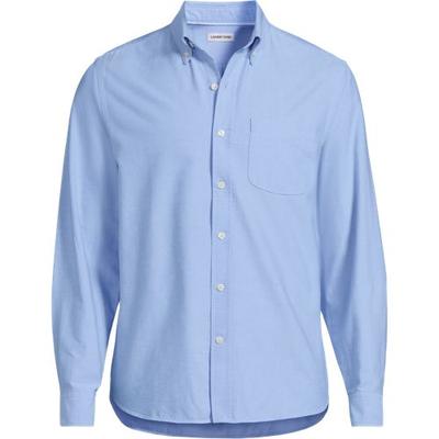 Sail Rigger Oxford Shirt, Men, size: 38-40, regular, Blue, Cotton, by Lands' End