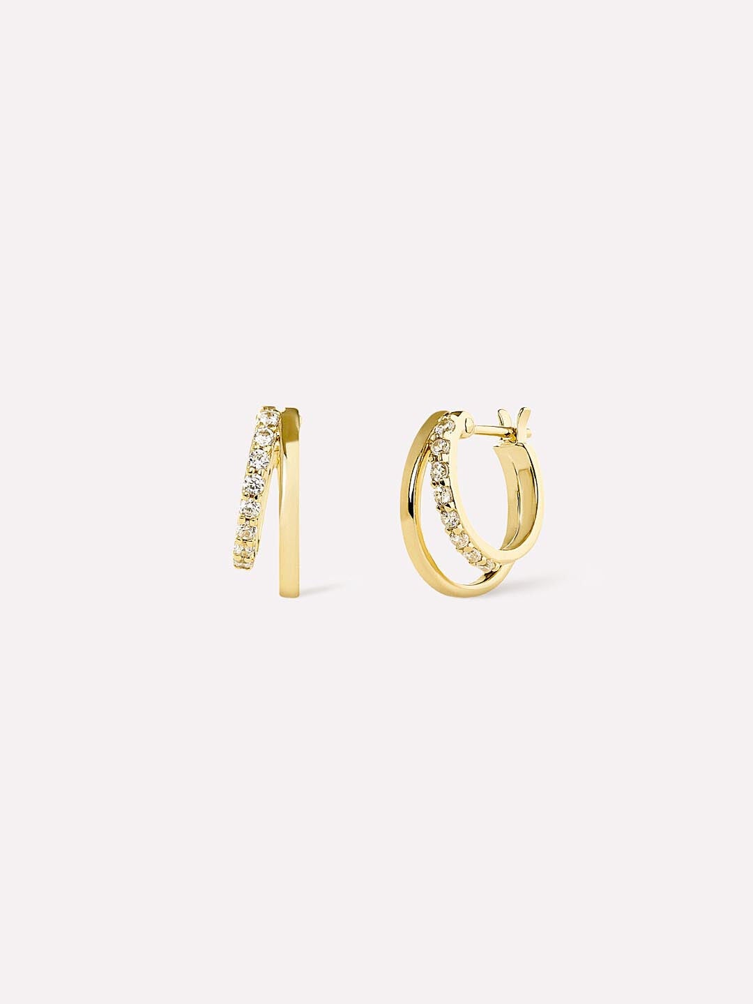 Plus Size Women's Toda Double Hoop Earrings by Ana Luisa in Silver (Size OS)
