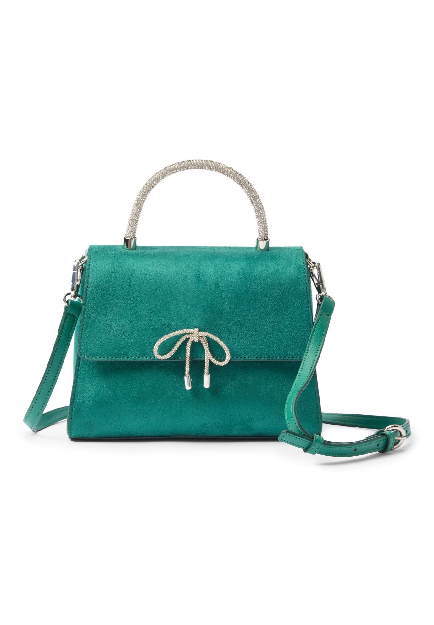 Women's Top Handle Crossbody Bag by Accessories For All in Green