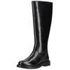 Stiefel GEOX "Geox Stiefel Leder", Damen, Gr. 41, schwarz, Leder, casual, Schuhe