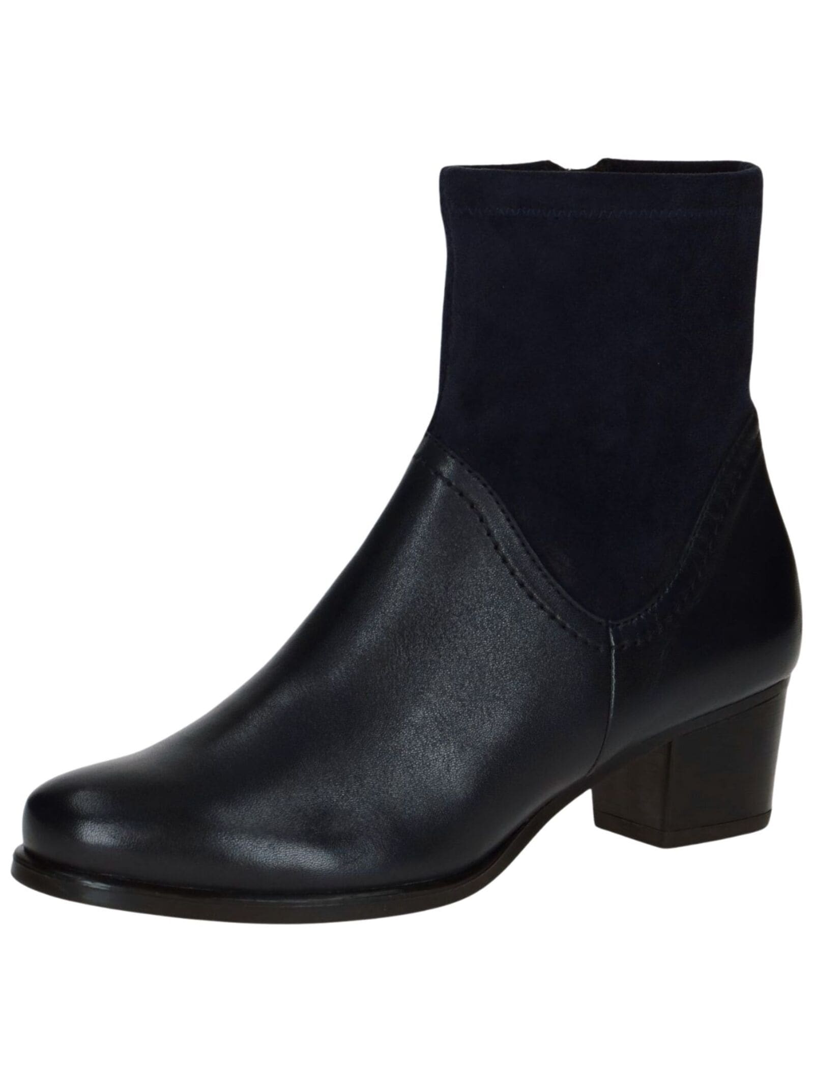 Stiefelette CAPRICE "Caprice Stiefelette Leder/Textil", Damen, Gr. 39, ocean, Leder, Textil, Schuhe