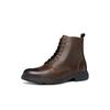 Winterboots GEOX "U MEIERN", Herren, Gr. 42, braun, Glattleder, klassisch, Schuhe, Stiefel mit Warmfutter, Größenschablone zum Download