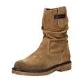 Stiefelette TAMARIS "Tamaris Stiefelette Veloursleder", Damen, Gr. 37, braun, Veloursleder, casual, Schuhe