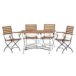 acamp Tischgruppe 4x 57434 Lindau Klappsessel 1x 57436 Lindau Tisch 120x80cm Image