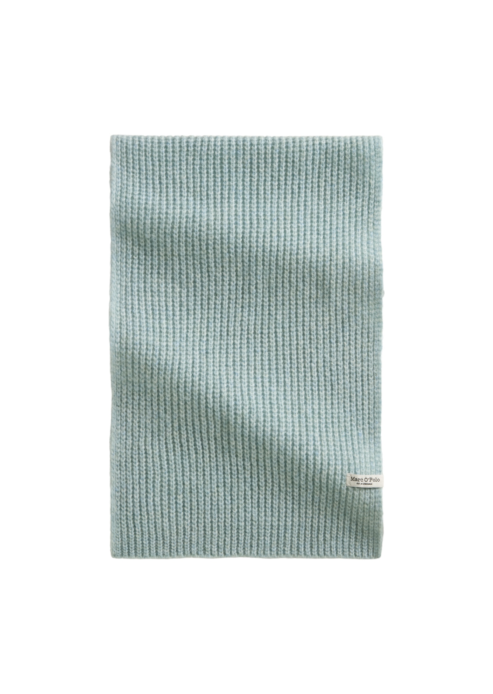 Schal MARC O'POLO "aus weichem Schurwoll-MIx", Damen, silbery blau, Obermaterial: 75% Schurwolle, 25% Polyamid, unifarben, Modetücher Schal