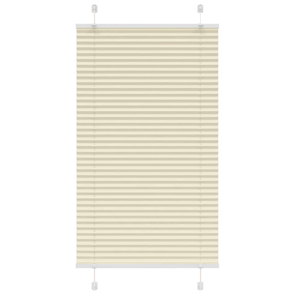 vidaXL Plissee Creme 80x100 cm Stoffbreite 79,4 cm Polyester Image