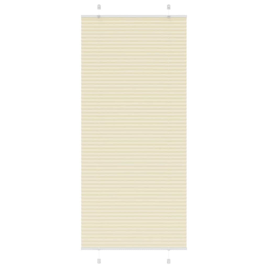 vidaXL Plissee Creme 90x200 cm Stoffbreite 89,4 cm Polyester Image