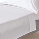 HOMESCAPES White Pure Egyptian Cotton Flat Sheet Super King 330 TC 500 Thread Count Equivalent Satin Stripe Bed Sheet