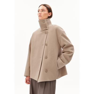 MAJELAA WOOL | Mantel aus recycelter Wolle - braun (S) Image
