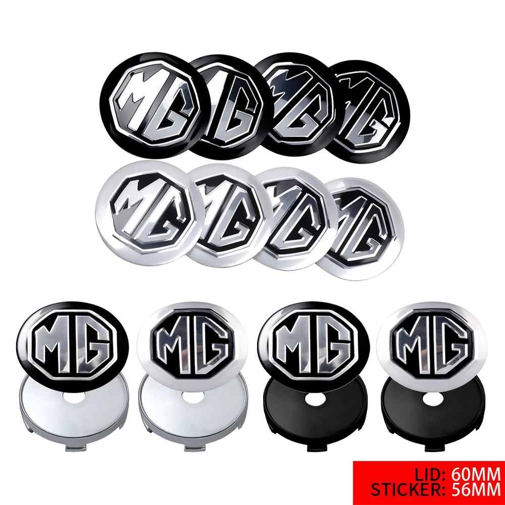 4 pz 56 MILLIMETRI 60 MILLIMETRI Car Styling Wheel Center Cap Mozzo Sostituito Coperture Coprimozzo Adesivo Per Morris Garages MG ZS Cyberster MG4 ES5 HS UNO