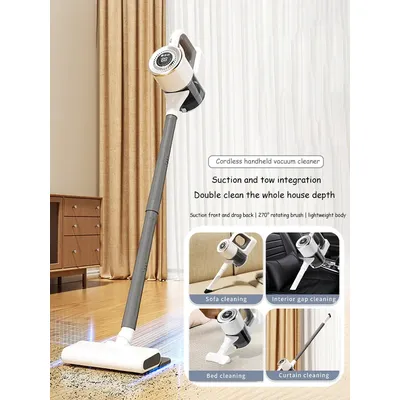120W Powerful Handheld Vacuum Cleaner with Mite Removal,120W High Power Powerful Vacuum Cleaner with 1/2/3PCS Mop Cloths