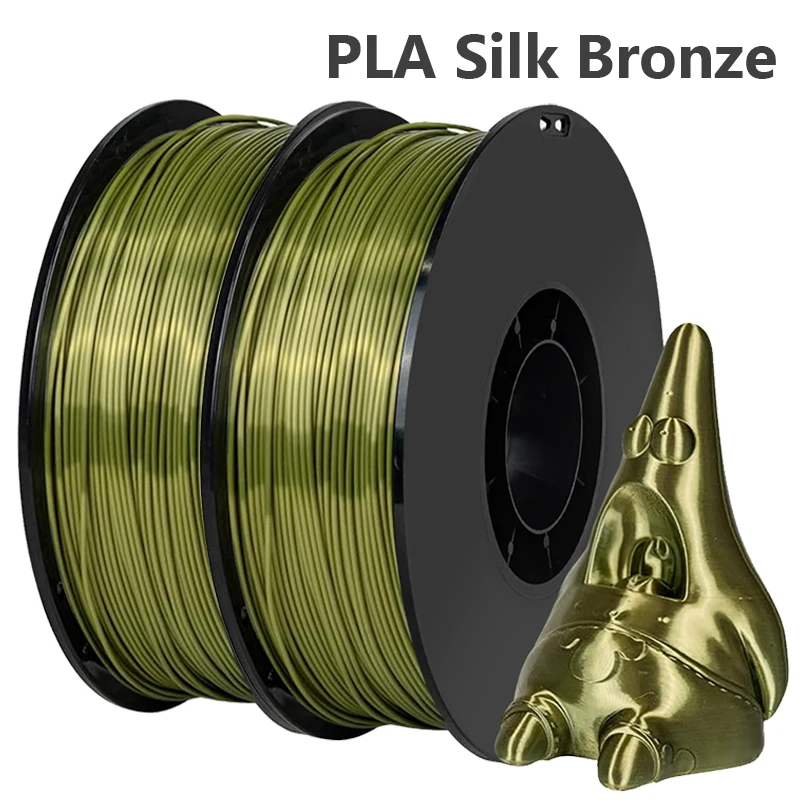 1 kg 3D-Drucker-Filament, PLA-Seide, Bronze, 1,75 mm, 200 g, 500 g, 3D-Druckmaterial, Seidenbronze, Pla-Draht, Vakuumverpackung Image