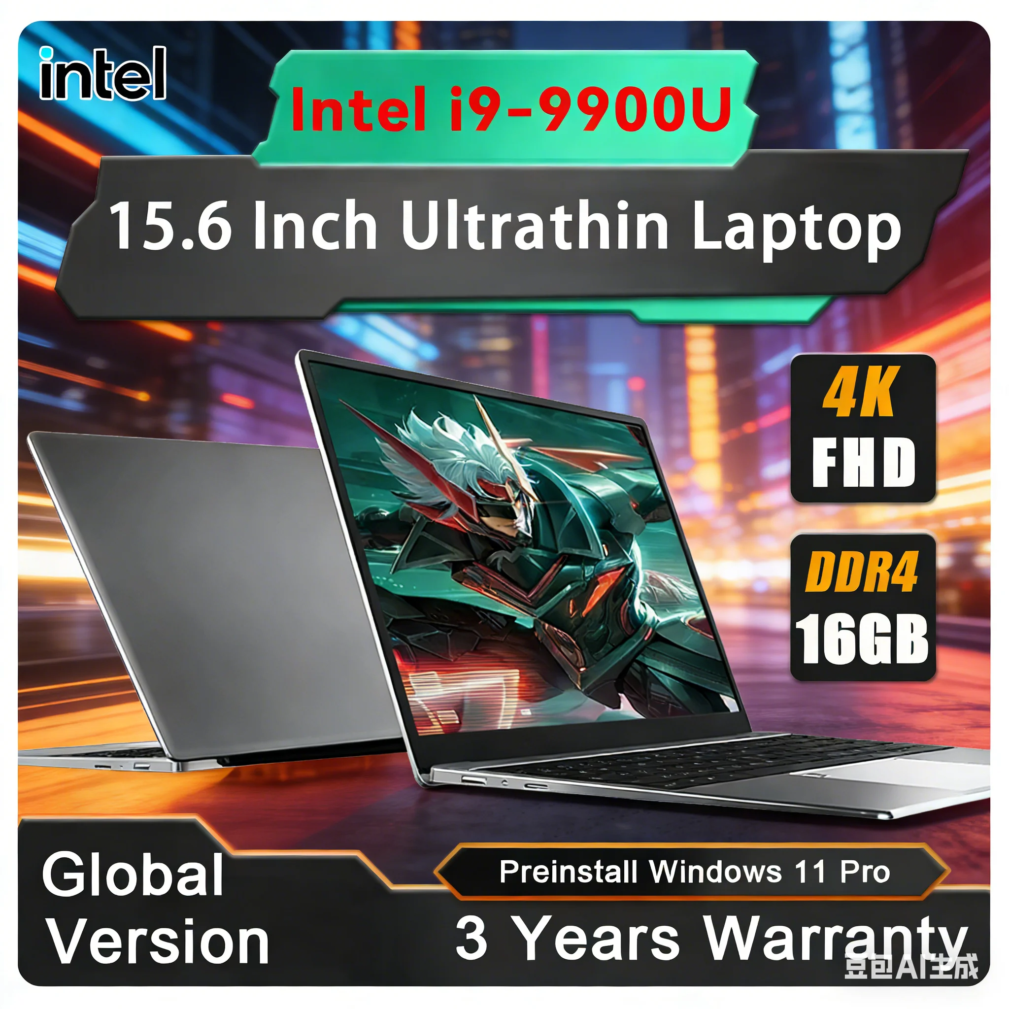 Windows 11 i9 PC Gaming-Laptop Intel Core i9 9900u Laptops 16GB DDR4 1TB SSD Notebook Gamer-Computer Büro- und Lern-Notebook-PC Image