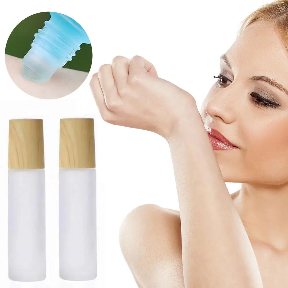 1/2/3PCS nachfüllbare Rollerball-Flaschen, leere ätherische Öle, Roller-Flaschen, Glas-Roll-on-Flaschen für Parfüm (10 ml) Image