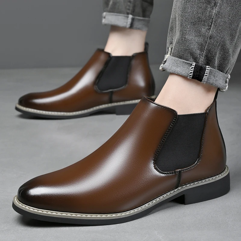 Große 38-48 lässige Herrenschuhe aus echtem Leder, formelle Schuhe für ältere Banketts, neue Frühlings- und Sommer-Loafer