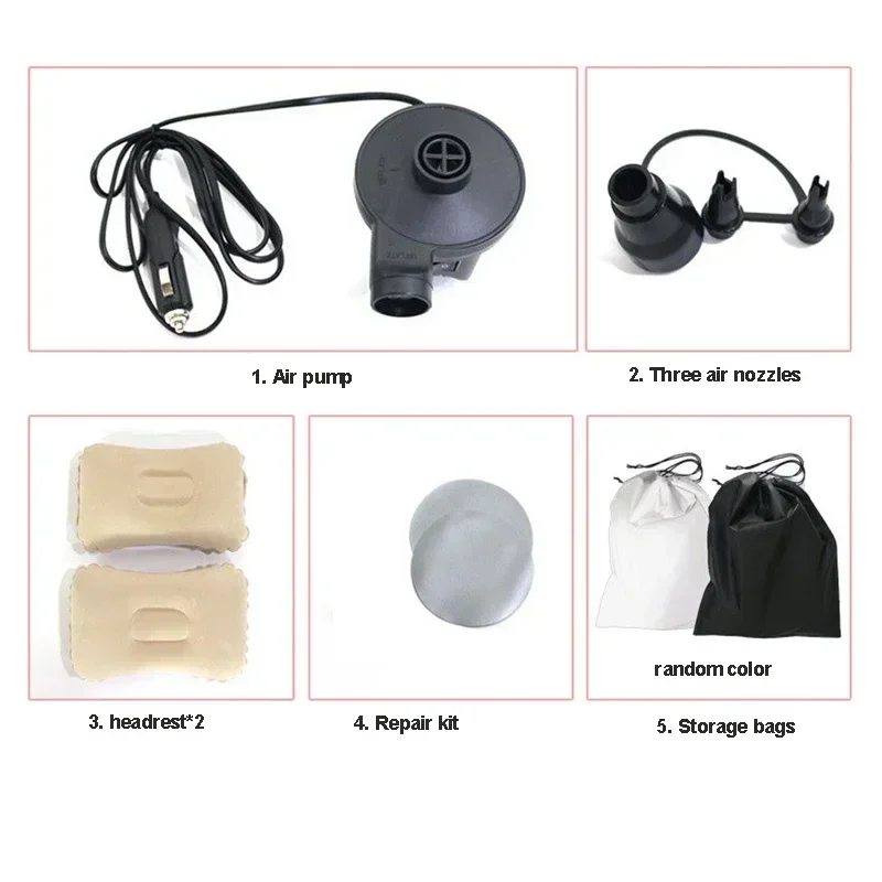 Upgrade Auto Reise Bett Automatische Luft Matratze Isomatte Aufblasbare Rücksitz Bett Outdoor Kissen Camping Sofa Bett Zubehör