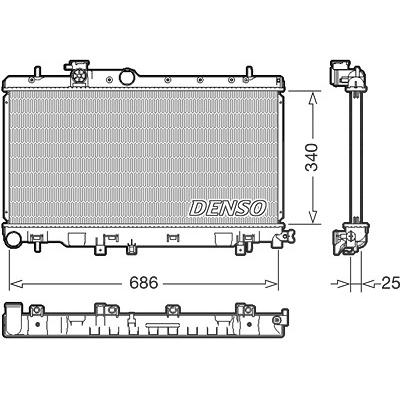 Denso Kühler, Motorkühlung [Hersteller-Nr. DRM36020] für Subaru Image