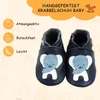 Baby Weiches Leder Lauflernschuhe Kleinkinder Krabbelschuhe Hausschuhe Lederpuschen Babyschuhen mit Wildledersohlen Mehrfarbig