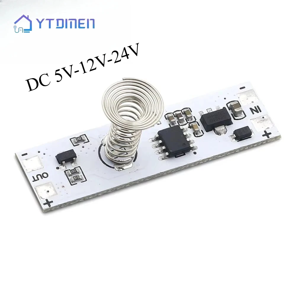 DC 5V-24V 3A Kapazitives Berührungssensor-Schaltmodul Schraubenfeder LED-Dimmer-Steuerschaltermodul für Smart Home LED-Lichtleiste Image