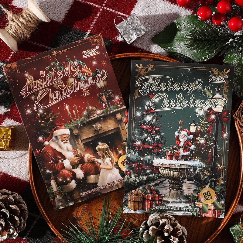 20 Blatt/Buch, Weihnachtsbuchstaben-Serie, Aufkleber, Bücher, Handkonto-Material, perfekt für Journaling, DIY-Scrapbooking-Zubehör