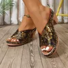Mode Sandalen Frauen Schuhe Keil Frauen Schuh Offene spitze Rutsche frauen Sandalen Strand Schuhe Weibliche Zapatos De Mujer Hausschuhe