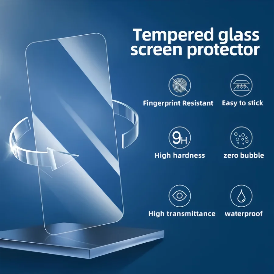 1 stücke Gehärtetem Glas Für iPhone 14 13 12 11 Pro Max Screen Protector Für IPhone 16 6s 7 8 15 Plus SE X XS XR 14Pro Glas Film Image