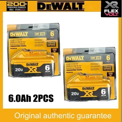 New packaging genuine Dewalt 20V 5AH 6AH battery,Dewalt DCB200 cordless power tool battery,Dewalt DCF850 rechargeable battery
