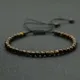 Moda 4mm Bracciale in pietra naturale Uomo Donna Bracciale regolabile intrecciato fatto a mano Piccoli occhi di tigre Howlite Agate Perline Braslet