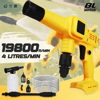 Electric Goddess Electric High Pressure Washer Water Gun Cordless Car Washer Cleaning Garden For Dewalt 20V BatteryPin