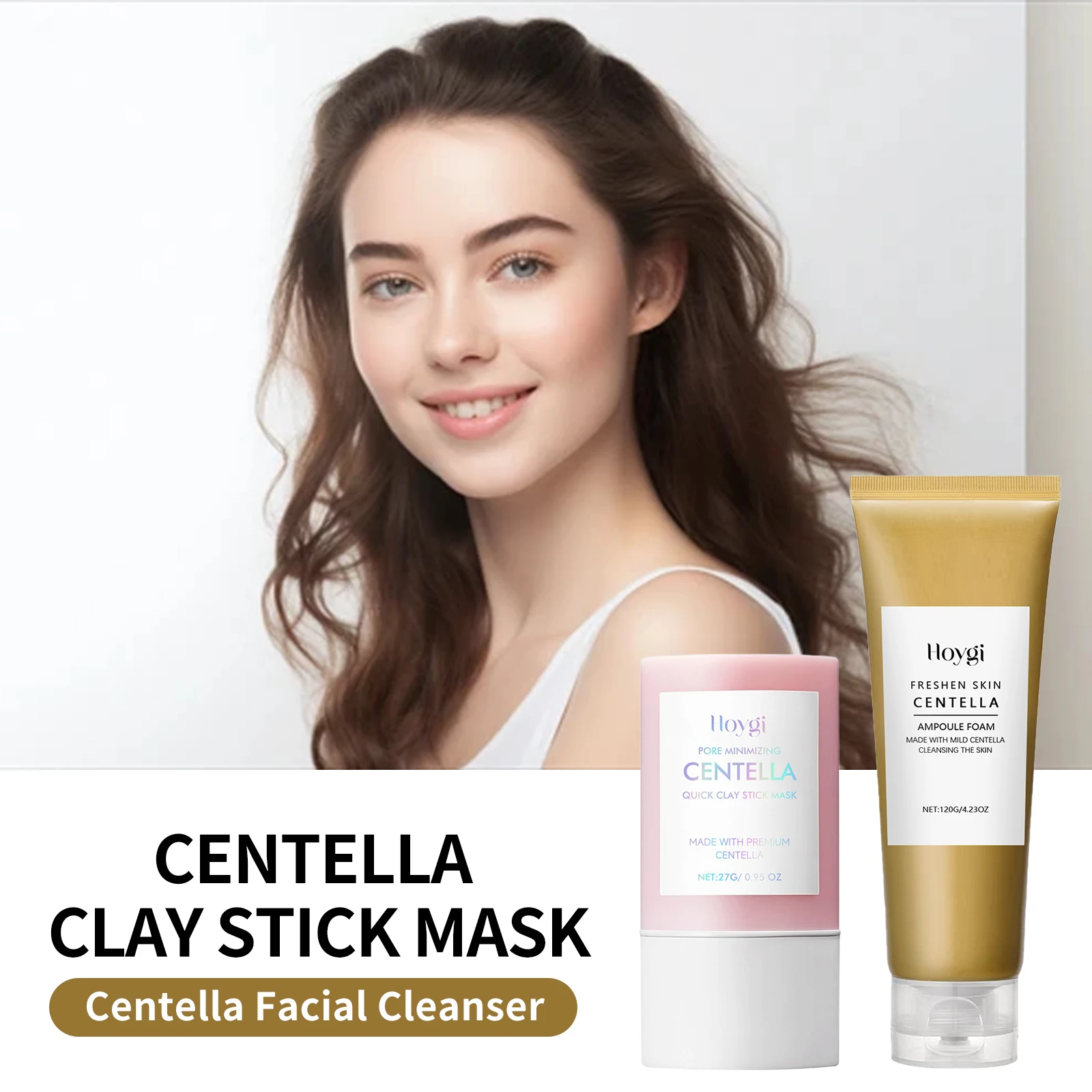 Centella Asiatica Clay Mask Stick Beruhigende, beruhigende Haut, einfache Anwendung, Tiefenreinigung, Gesichtsölkontrolle, nährender Gesichtsreiniger Image