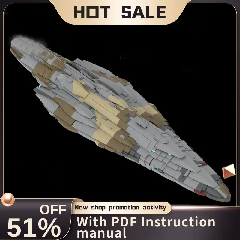 Neue 2605Pcs Berühmte Star Battle Film Moc Wingless Heavy Battle Cruiser Modell Kreative Ideen Kind Spielzeug Geburtstag Geschenk Individuelle Puzzle Image